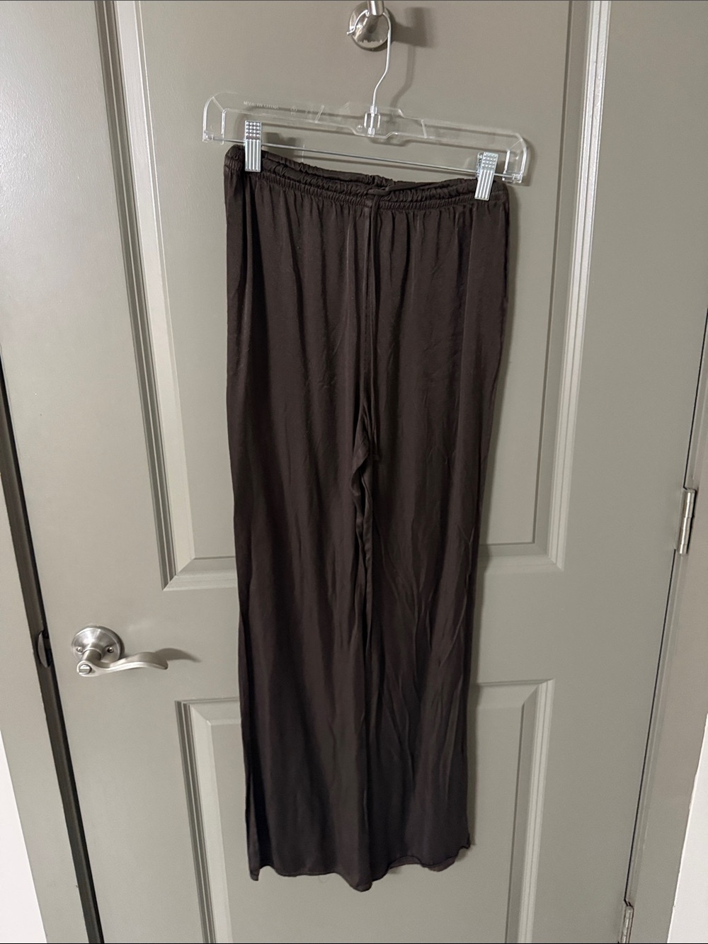 Zara Elastic Waist Pull-On Pants - Chocolate Brown